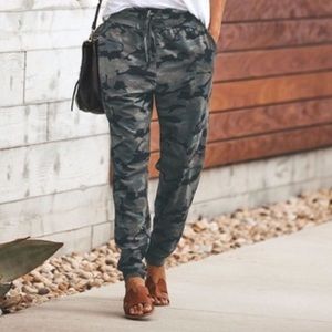 Dark Green Camo Joggers
